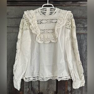 SEA - white crocheted top